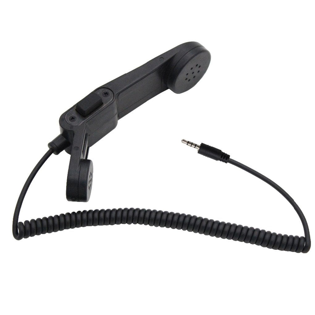 [Australia - AusPower] - Army Radio Microphone Military Handheld Speaker Mic Compatible with 3.5mm Jack Enabled Devices, Such as Cell Phone, Smart Phone, Laptop, Computer 