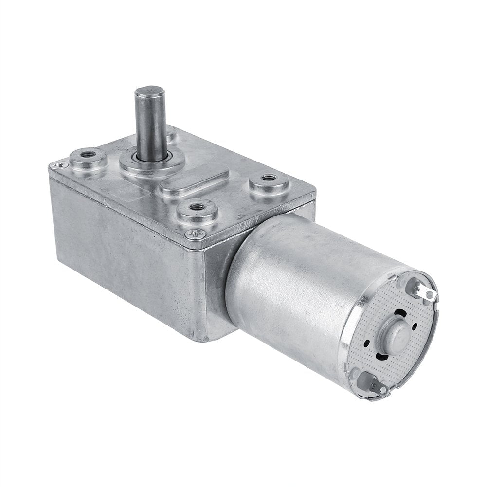 [Australia - AusPower] - DC 12V 2 RPM Worm Gear Motor Reversible High Torque Turbo Geared Motor with Metal Reducer Gearbox for DIY Project 