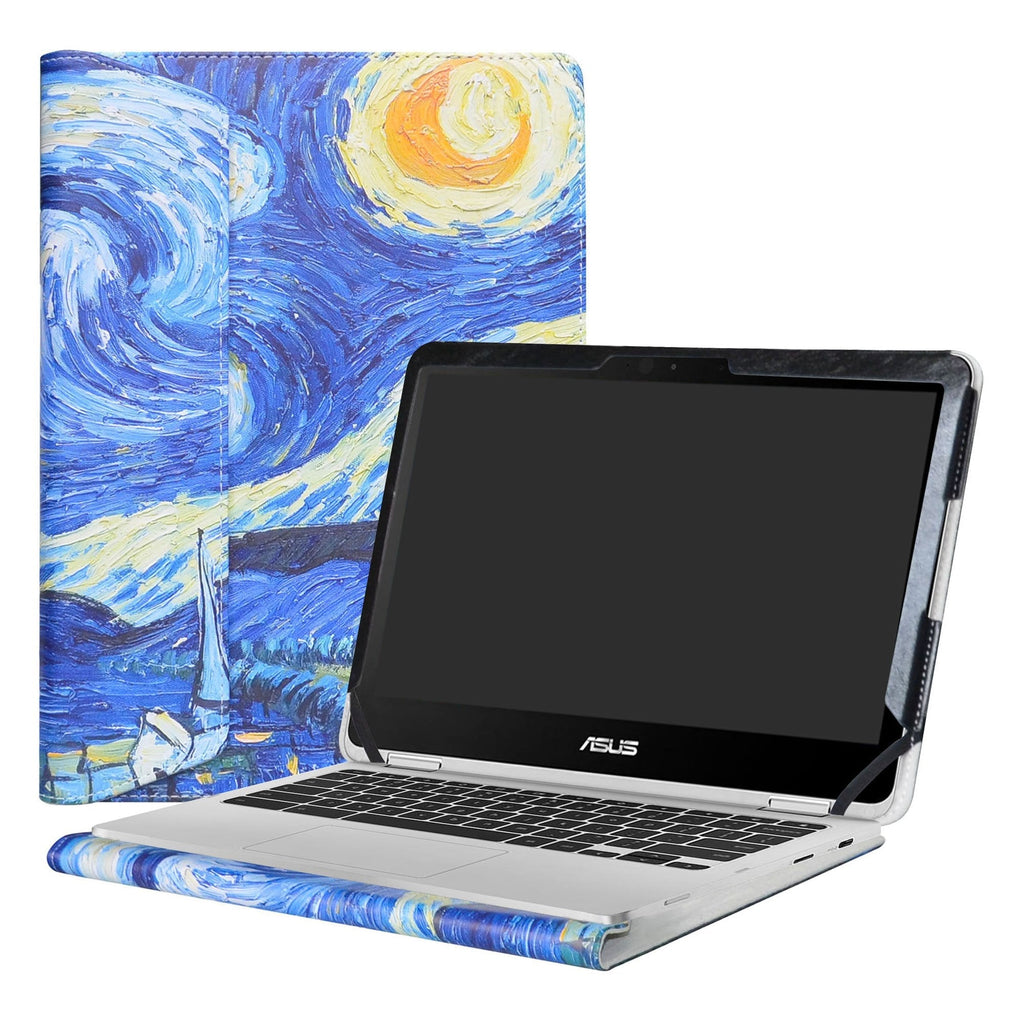 [Australia - AusPower] - Alapmk Protective Case Cover for 12.5" Asus Chromebook Flip C302CA Laptop(Not fit ASUS Chromebook Flip C213SA/C100PA/C101PA/C300SA/C202SA/C201PA),Starry Night Starry Night 