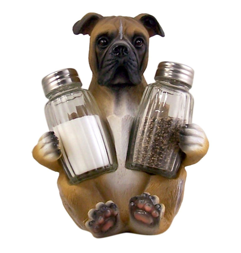 [Australia - AusPower] - Boxer Dog Salt and Pepper Shaker Holder (Shakers Included) 