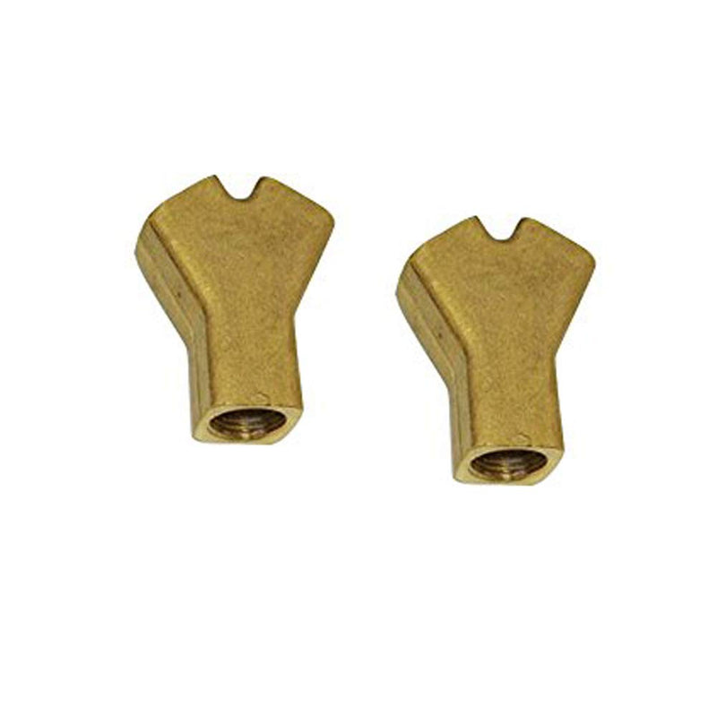 [Australia - AusPower] - Metalwork Brass Pipe Fitting, Y-shaped Barstock Tee, Wye 3 ways Female Connector, BSP Thread (3/8" Female x 3/8" Female x 3/8" Female, Pack of 2) 3/8“ BSP Female x Female x Female 