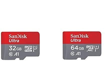 [Australia - AusPower] - Sandisk Ultra 64GB/32GB Micro SDXC UHS-I Card with Adapter Bundle - 100MB/s U1 A1 - SDSQUAR-064G-GN6MA (Mix Pack 32gb and 64gb) 