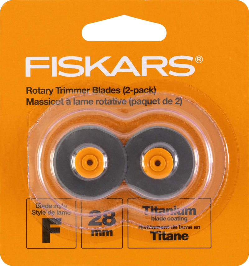 [Australia - AusPower] - Fiskars Rotary Trimmer Titanium Replacement Blade-28mm Straight 2/Pkg 
