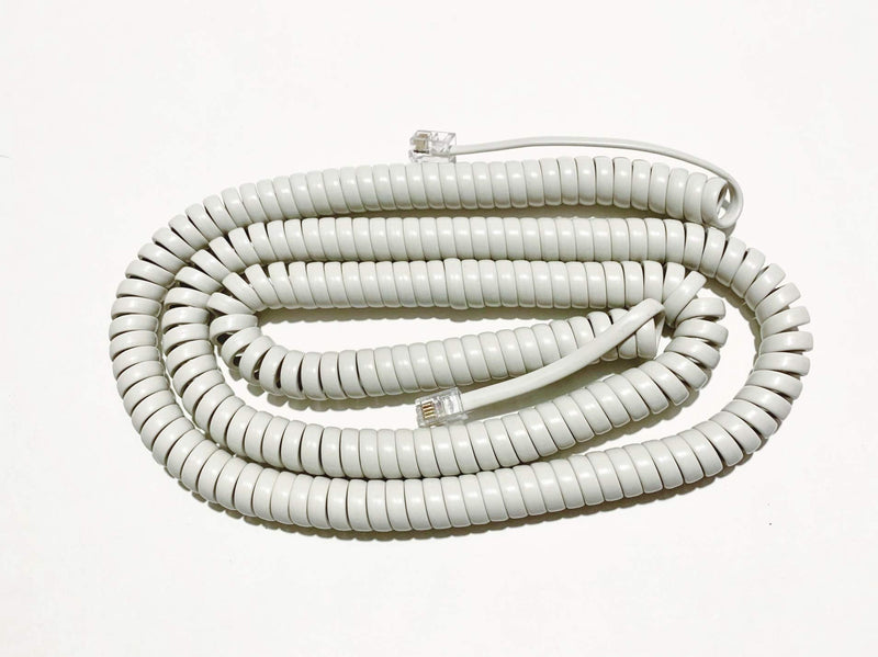 [Australia - AusPower] - The VoIP Lounge 25 Foot Long Handset Curly Cord for Hospitality Hotel Motel Phone Off White 