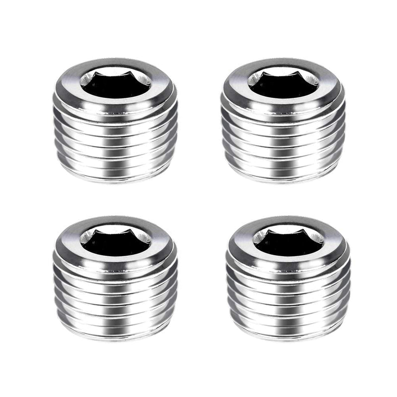 [Australia - AusPower] - Joywayus 4Pcs Stainless Steel Internal Hex Thread Socket Pipe Plug 1/4"NPT Male 1/4"NPT-4PCS 