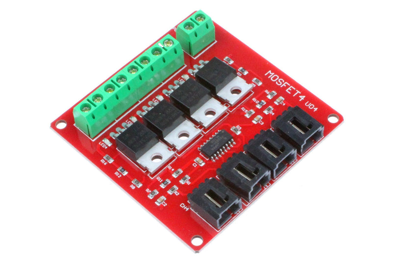 [Australia - AusPower] - NOYITO 4-Channel MOSFET Switch Module IRF540 Isolated Power Module (4-Channel, Red) 