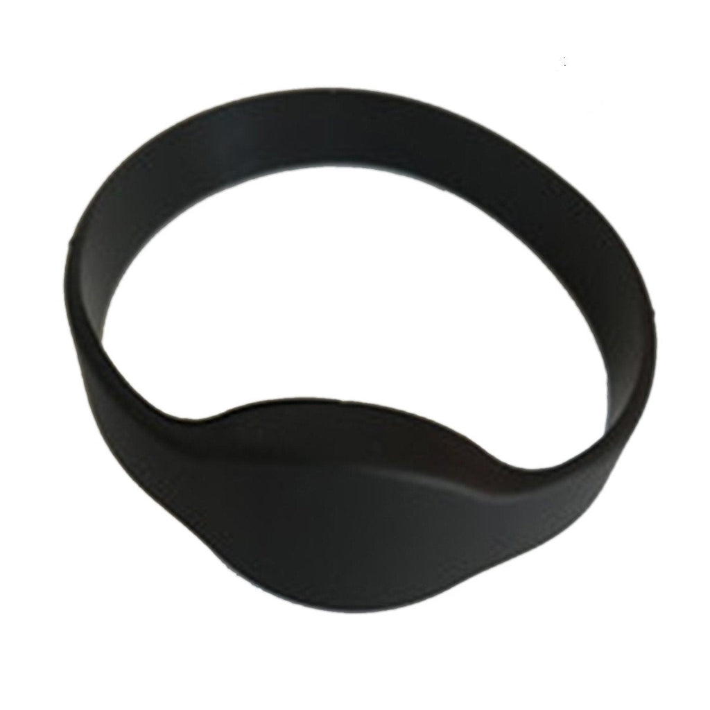 [Australia - AusPower] - RFID Rewritable T5577 125khz Writable Silicone Wristband Black Adult Size (Pack of 5) 