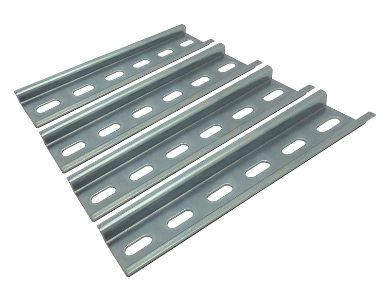 [Australia - AusPower] - Electrodepot Slotted Steel Zinc Plated DIN Rail, 35 Millimeters x 6 Inches, Silver – 4 Pieces 
