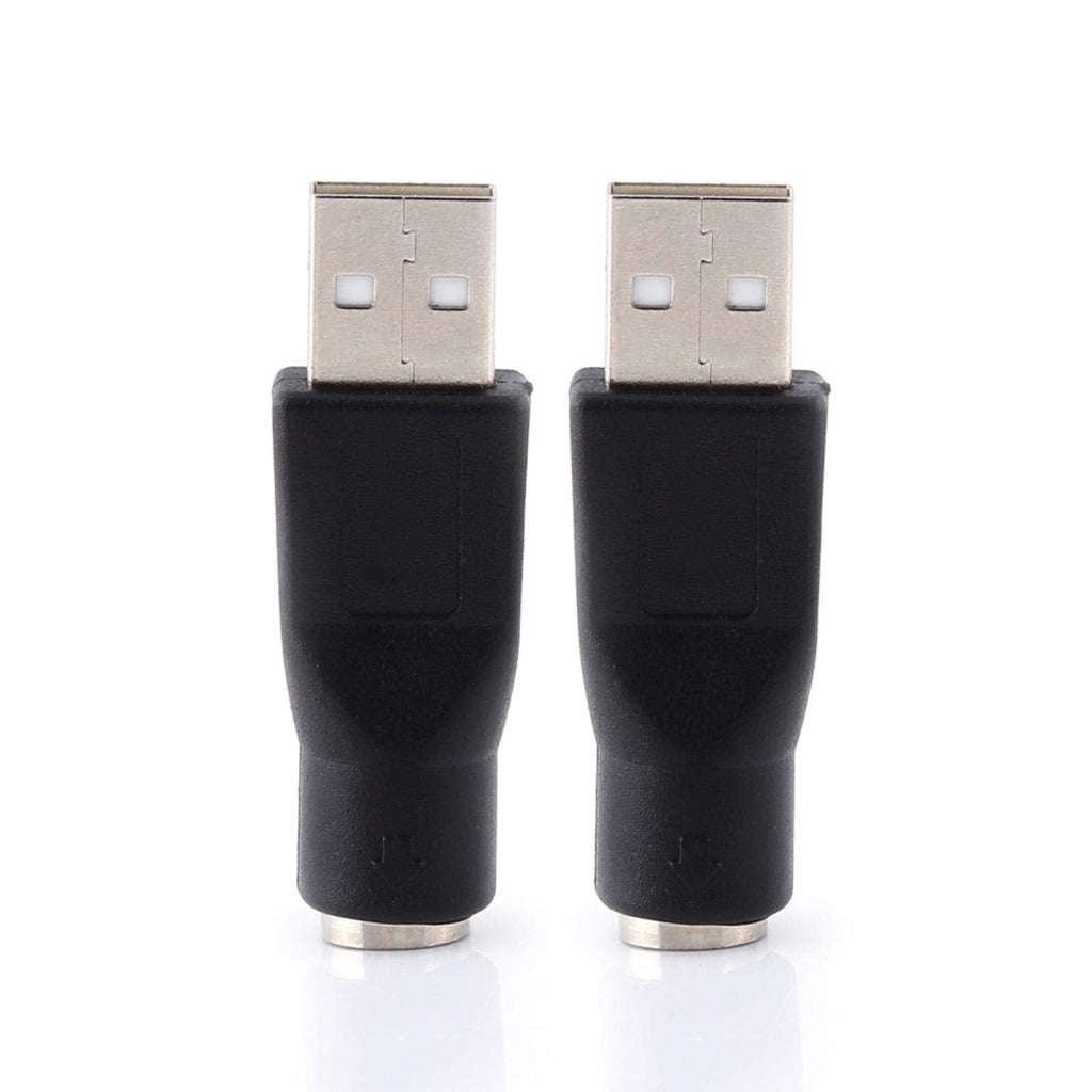 [Australia - AusPower] - Richer-R USB to PS/2 Adapter, 2pcs USB 2.0 A Male to PS/2 Female Adapters Converter Connector for PC Computer Keyboard Mouse 