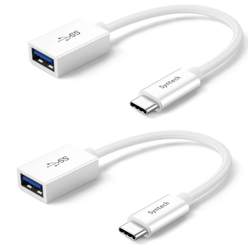 [Australia - AusPower] - Syntech USB C to USB Adapter, 2 Pack USB C to USB3 Adapter,USB Type C to USB,Thunderbolt 3 to USB Female Adapter OTG Cable Silver 
