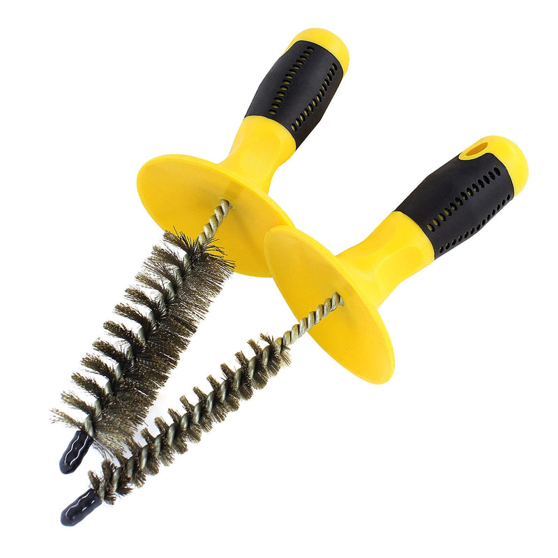 [Australia - AusPower] - HAUTMEC 2pc Professional Stainless Steel Wire Tube Cleaning Brush, Plumbing and Mechanical Wire Brush Cleaning Tool HT0022-W 