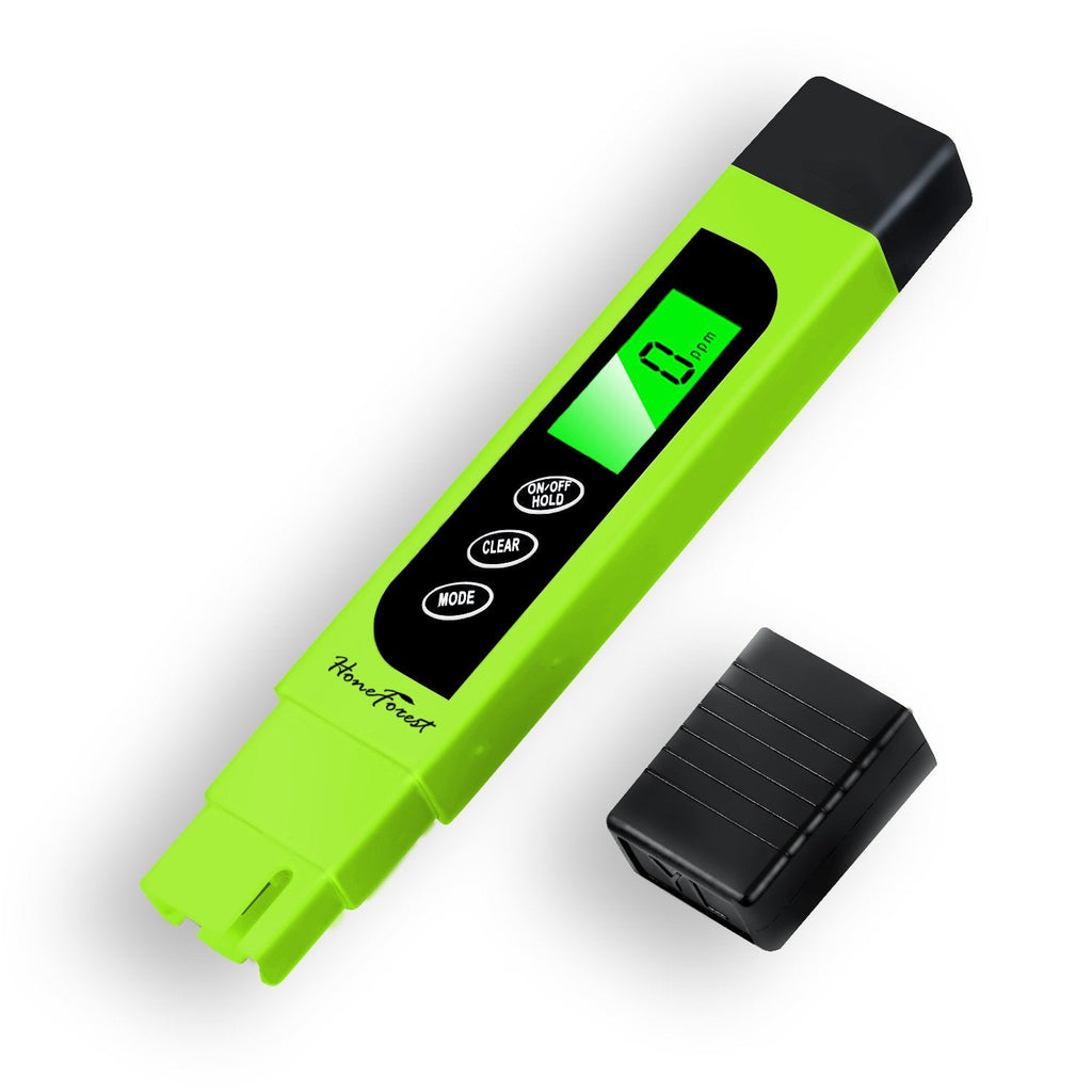 [Australia - AusPower] - Digital TDS-Meter, Accurate and Reliable, HoneForest TDS, EC & Temp Meter 3 in 1, 0-9990ppm, Ideal Water-Tester-PPM-Meter(Green) Green 