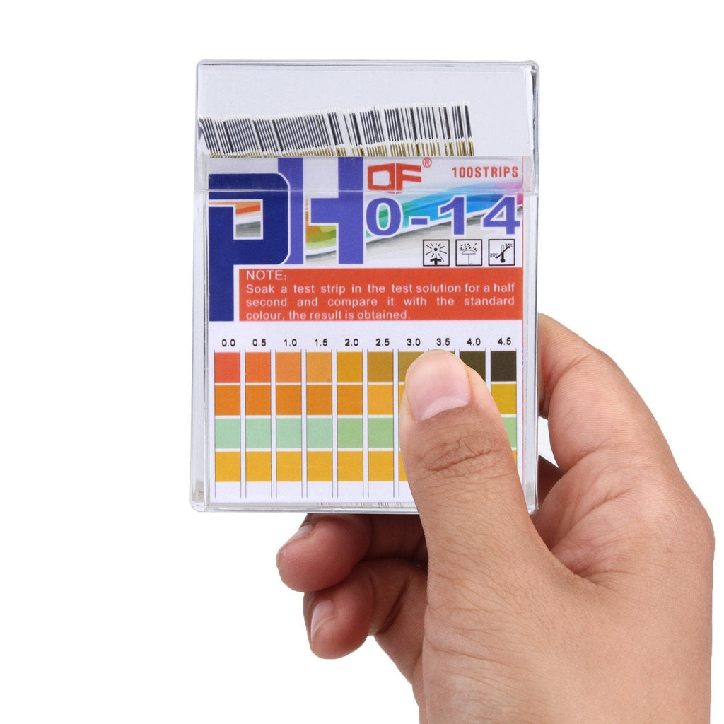 [Australia - AusPower] - pH Test Strips 0-14, 0.5 Accuracy 100ct, Esee pH Strips pH Test Paper to Test Drinking Water, Food, Pools, Aquariums, Monitor Body pH Levels for Alkaline & Acid Using Saliva and Urine 