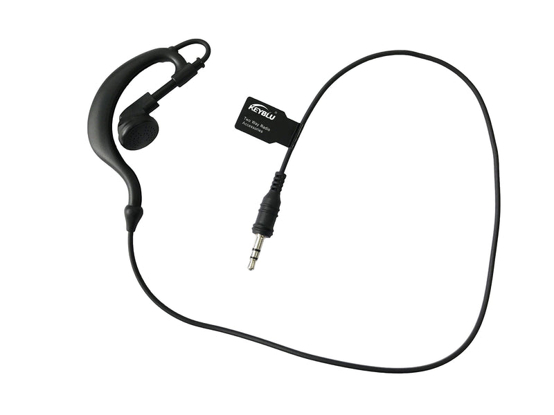 [Australia - AusPower] - KEYBLU 3.5mm Listen Only Earpiece 1 Pin G Shape Headset for Hand held mic 