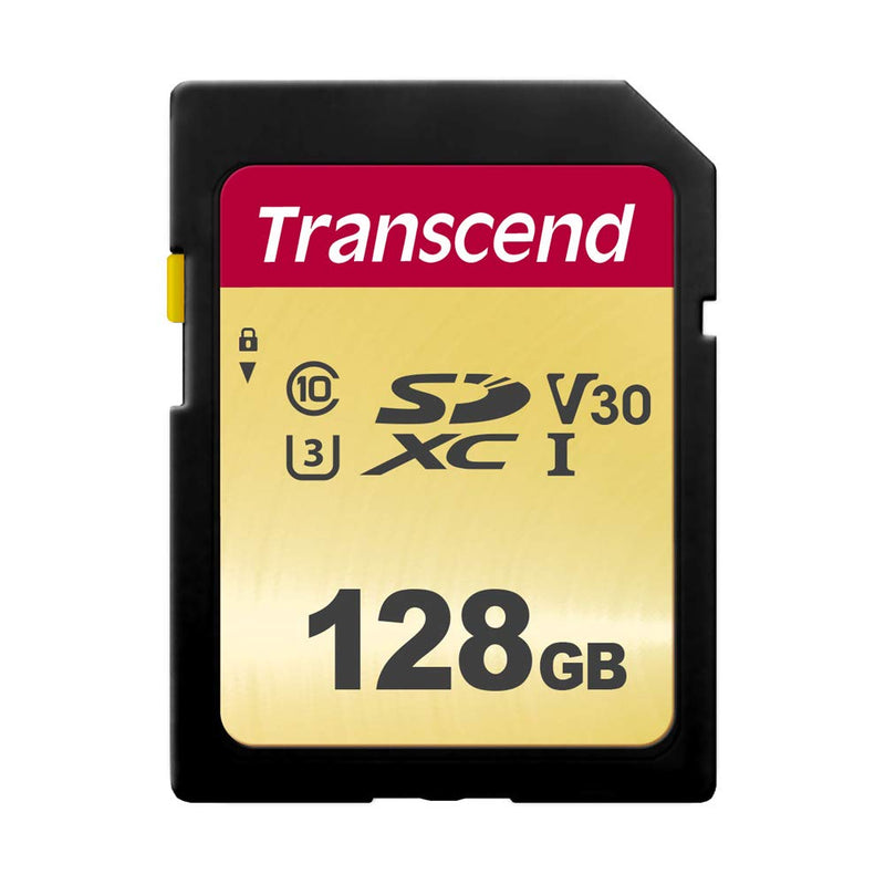 [Australia - AusPower] - Transcend TS128GSDC500S-E 128GB UHS-I U3 SD Memory Card MLC frustration_free 