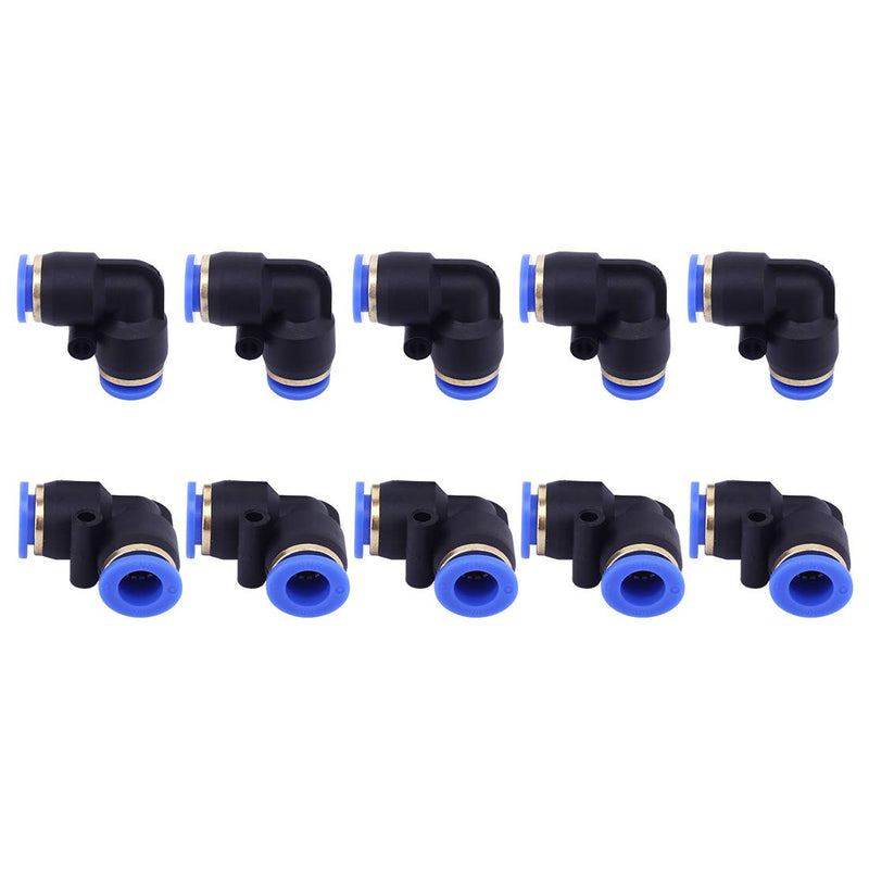 [Australia - AusPower] - SNS SPV-1/2 1/2" Tube OD Union Elbow Plastic Push to Quick Connect Tube Fitting(10 PCS) 