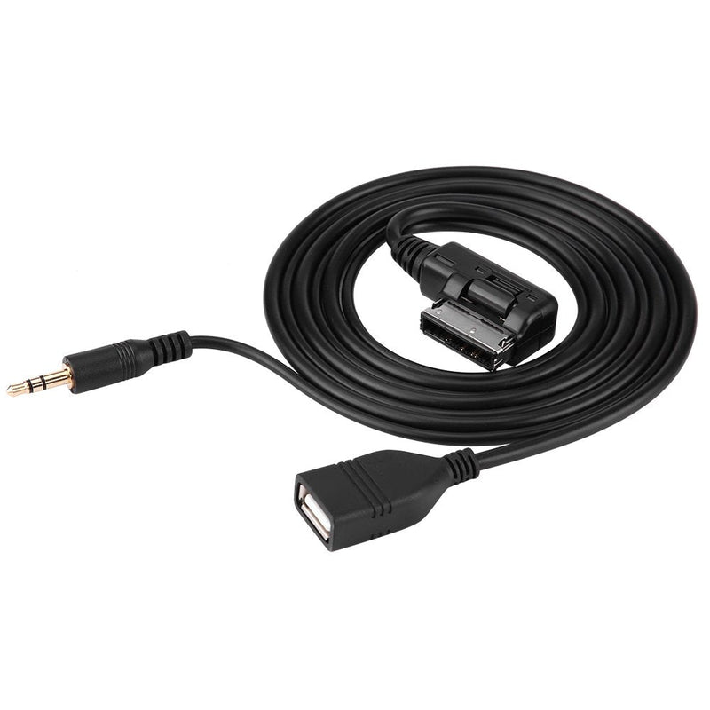 [Australia - AusPower] - Wire Music Interface Audio Adaptor, Car Audio MP3 Auxillary Cable Aux-in USB Audio Music Interface Adapter Compatible for Mercedes Benz 