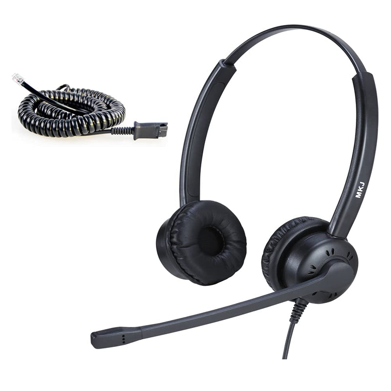 [Australia - AusPower] - MKJ Telephone Headset for Cisco Phones Dual Ear RJ9 Phone Headset with Noise Cancelling Microphone for Cisco CP-7821 7841 7861 7940 7942G 7941G 7945G 7962G 7965G 7971G 7975G 8841 8865 8945 9971 etc 