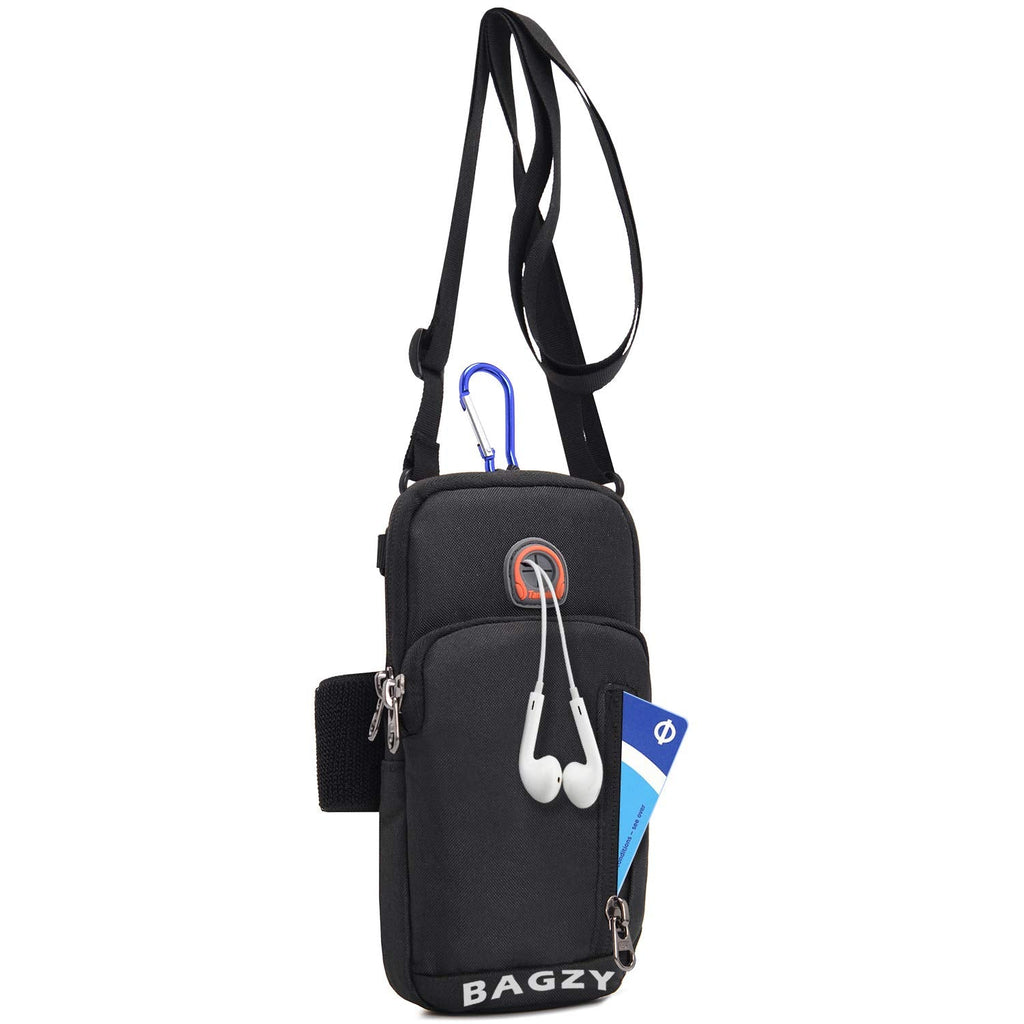 [Australia - AusPower] - BAGZY 6.7 inch Phone Holder Crossbody Bags for Women Phone Wallet for Men Gifts for Women Men Kids Phone Running Armband for iPhone 13 Pro Max/12 Pro/11 Black 
