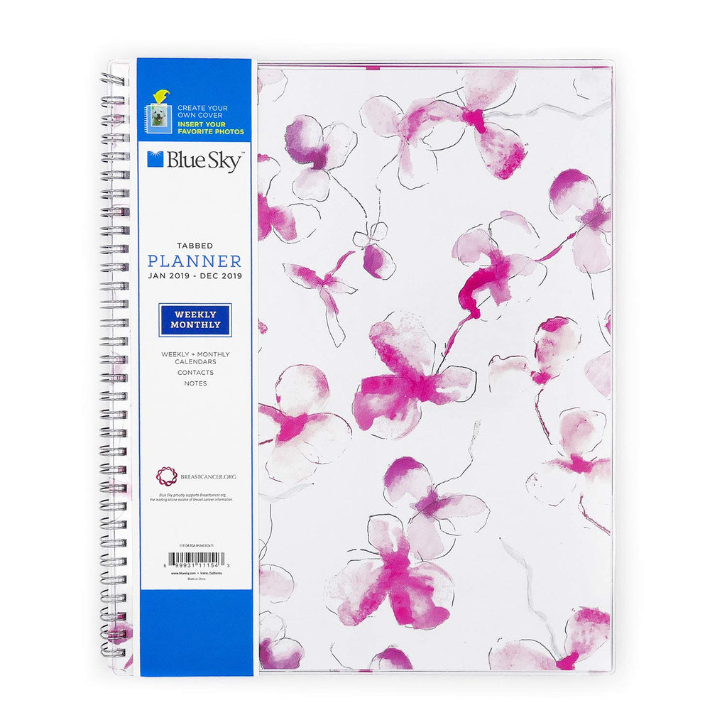 [Australia - AusPower] - Blue Sky 2019 Weekly & Monthly Planner, Flexible Cover, Twin-Wire Binding, 8.5" x 11", Orchid 8.5" x 11" Old Version 