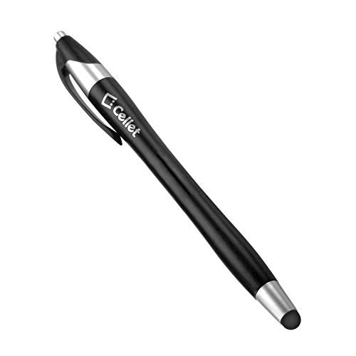 [Australia - AusPower] - Cellet Black Executive Ultra Thin Touch Screen Stylus Pen and Ink Pen Combo Compatible to Samsung Galaxy S21 S20 S10 S10e S10 S10 Plus/S9 Plus S9 Note 20 10 9, iPad, iPad Air, iPad Pro, iPad Mini 