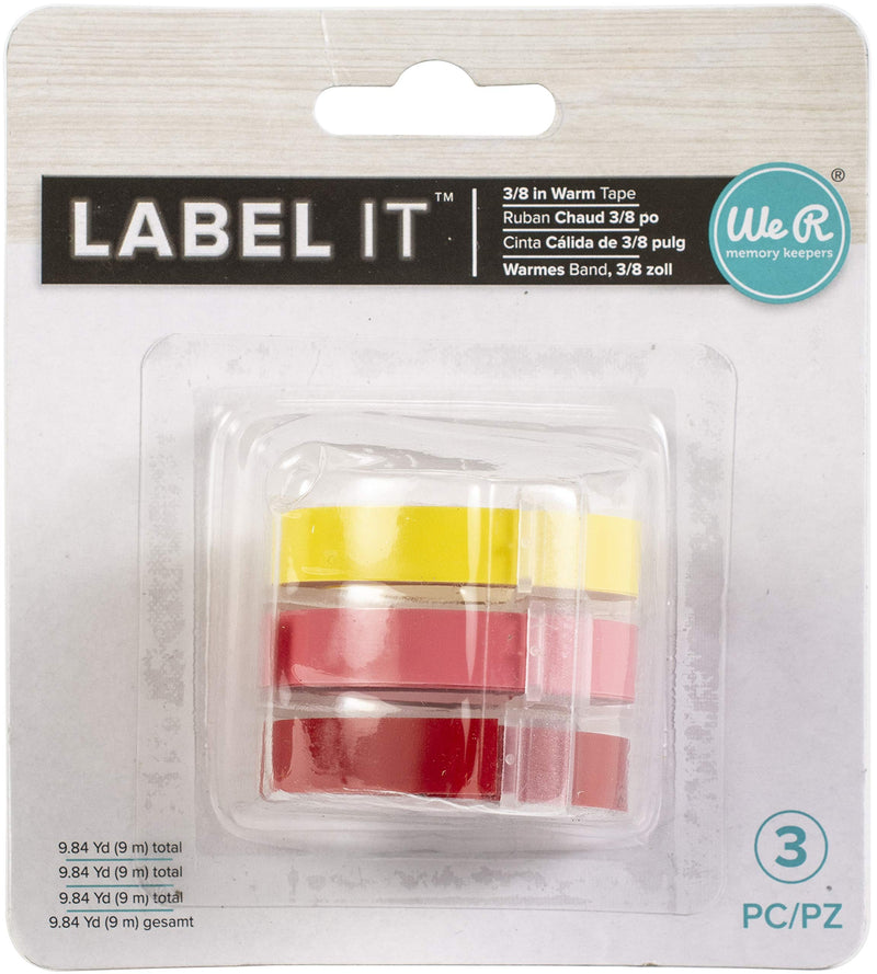 [Australia - AusPower] - We R Memory Keepers 0633356600602 Label Tape Evolution-3/8 Inch-Warm (3 Piece) 
