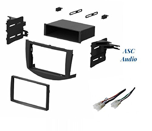 [Australia - AusPower] - ASC Audio Car Stereo Dash Install Kit and Wire Harness for Installing an Aftermarket Single or Double Din Radio for 2006 2007 2008 2009 2010 2011 Toyota RAV4 RAV 4 - No Factory Premium Amp/JBL 