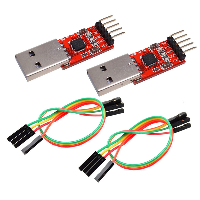 [Australia - AusPower] - IZOKEE CP2102 Module USB to TTL 5PIN Serial Converter Adapter Module Downloader for UART STC 3.3V and 5V with Jumper Wires 