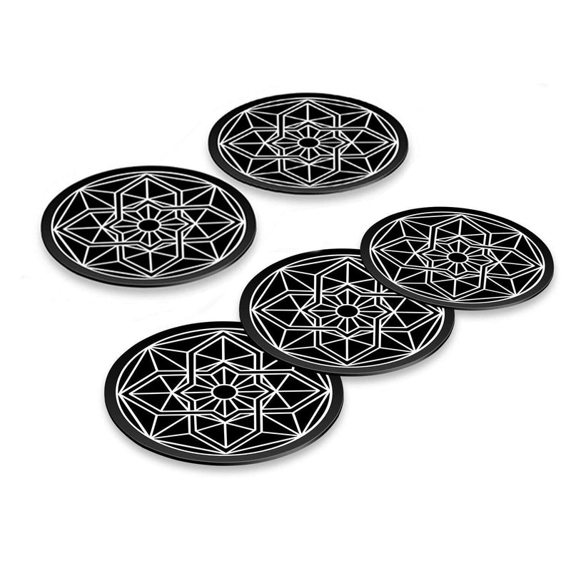 [Australia - AusPower] - Mount Metal Plate with 3M Adhesive 5 Pack for Magnetic Cell Phone Car Mount, Stylish Universal Metal Disc Replacement Sticker for iPhone GPS Magnet Holder Cradle Stand 5 Round 