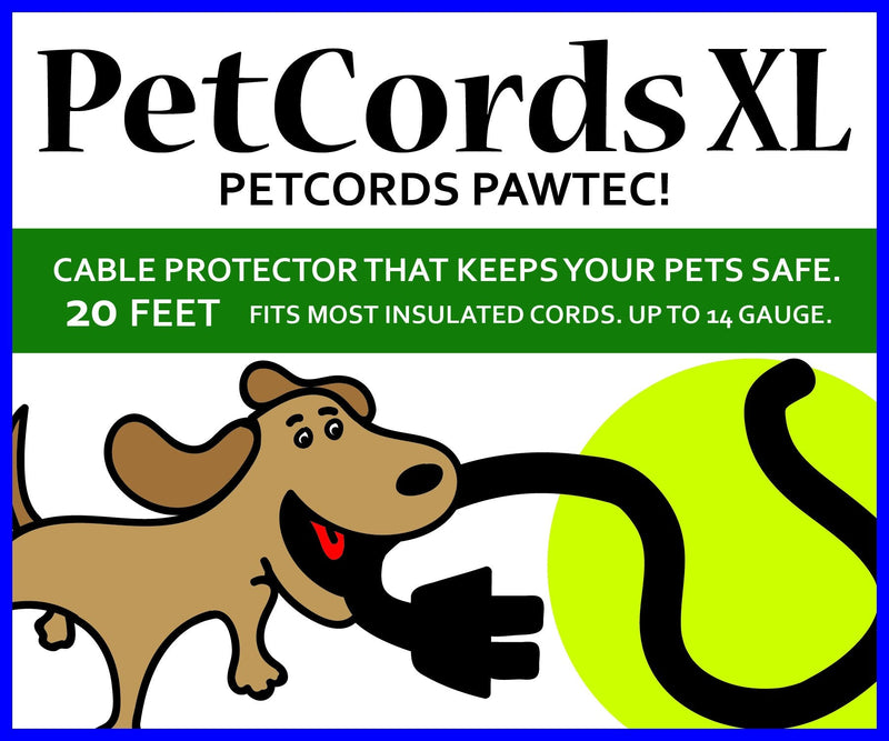 [Australia - AusPower] - PetCords Dog and Cat Cord Protector- Protects Your Pets and Critters from Chewing Through Cables up to 20ft, XL- Unscented, Odorless Made in USA 