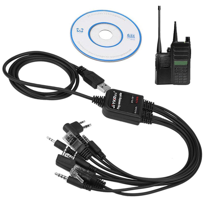 [Australia - AusPower] - 8 in 1 Multifunctional USB Programming Cable Compatible for Kenwood/QuanSheng/HYT/Motorola Walkie Talkie 