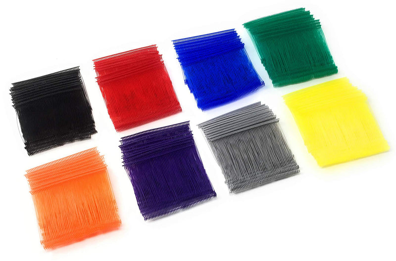 [Australia - AusPower] - Standard Tagging Gun Barbs Fasteners 3 Inch 500 Each of Black Red Blue Green Orange Purple Grey Yellow 4000 Total Barbs 