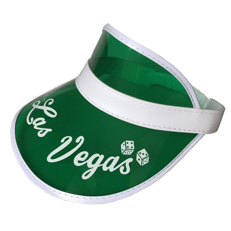 [Australia - AusPower] - Yuanhe 5PCS Las Vegas Green Dealer Visors,Costume Hat, One Size Fits Most,Expandable Headband 