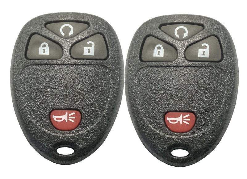 [Australia - AusPower] - Keyless Entry Remote Car Key Fob Shell Case Fit for GM GMC Chevrolet Chevy Buick 4 Buttons Replacement with Button Pad (2 Key Shell) 2 Key Shell 