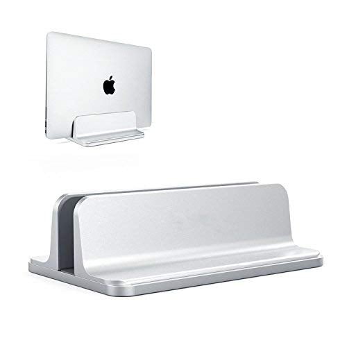 [Australia - AusPower] - ORANGEHOME Vertical Laptop Stand, Laptops Cradle Holder, Laptop Standing Desk Dock with Adjustable Size, Laptop Computer Accessories Holder for MacBook Pro/Air Dell Hp Surface iPad-Silver 