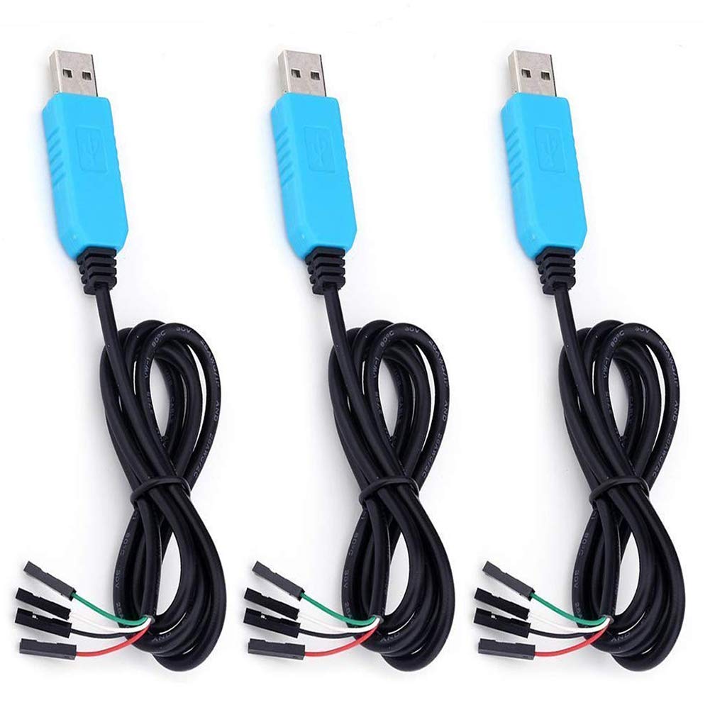 [Australia - AusPower] - EVISWIY PL2303TA USB to TTL Serial Cable Debug Console Cable for Raspberry Pi 3 Pack USB TTL Cable 