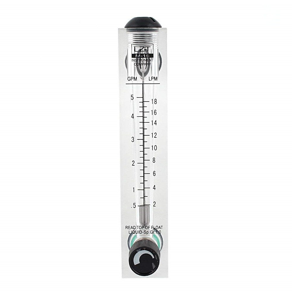 [Australia - AusPower] - Nxtop Adjustable Knob 0.5-5GPM 2-18LPM Water Flow Meter Panel Type Flowmeter 