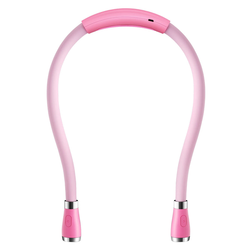 [Australia - AusPower] - SingHong Neck Book Light LED Reading Lamp USB Rechargeable, Hands Free, 4 LED Bulbs, 4 Adjustable Brightness, for Reading in Bed or Reading in Car Lamp ( Pink ) 