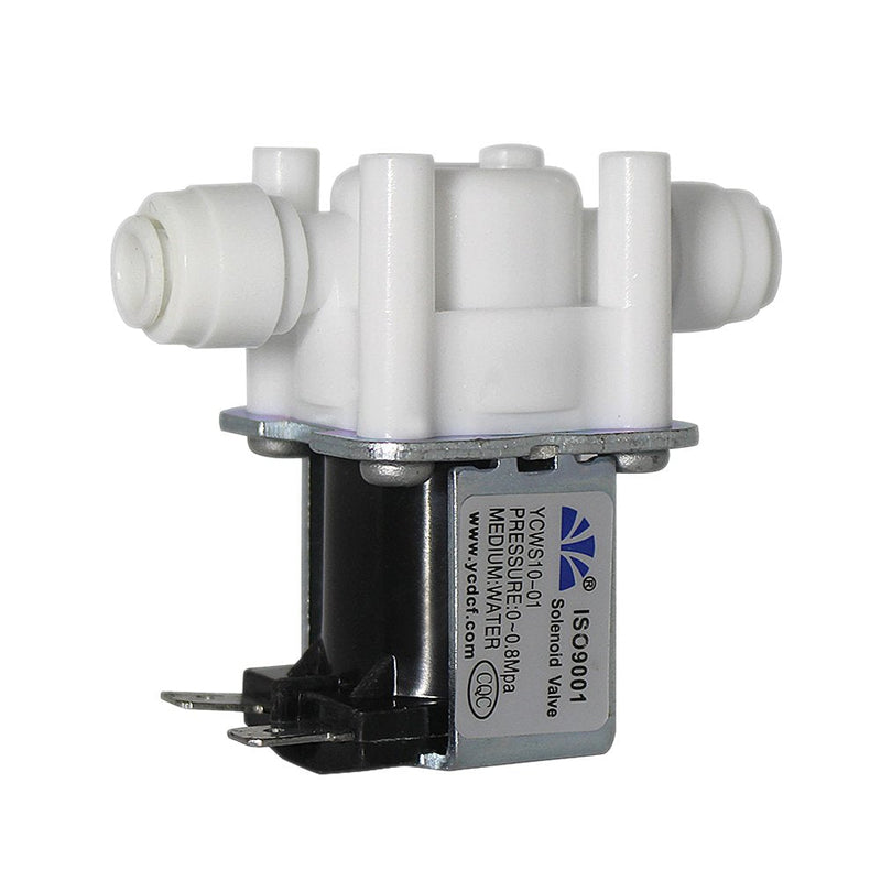 [Australia - AusPower] - Fakerba AC 110V Inlet Water Solenoid Electric Valve - 1/4" High Pressure, Normally Cosed,Quick Connect,(Electric Valve for RO Machine Water Dispenser/Water Purifier,etc) 