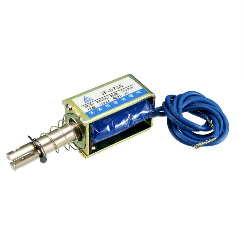 [Australia - AusPower] - uxcell Linear Motion Solenoid Electromagnet JF-0730 DC 24V 300mA 7.2W 5N 10mm Stroke Pull 