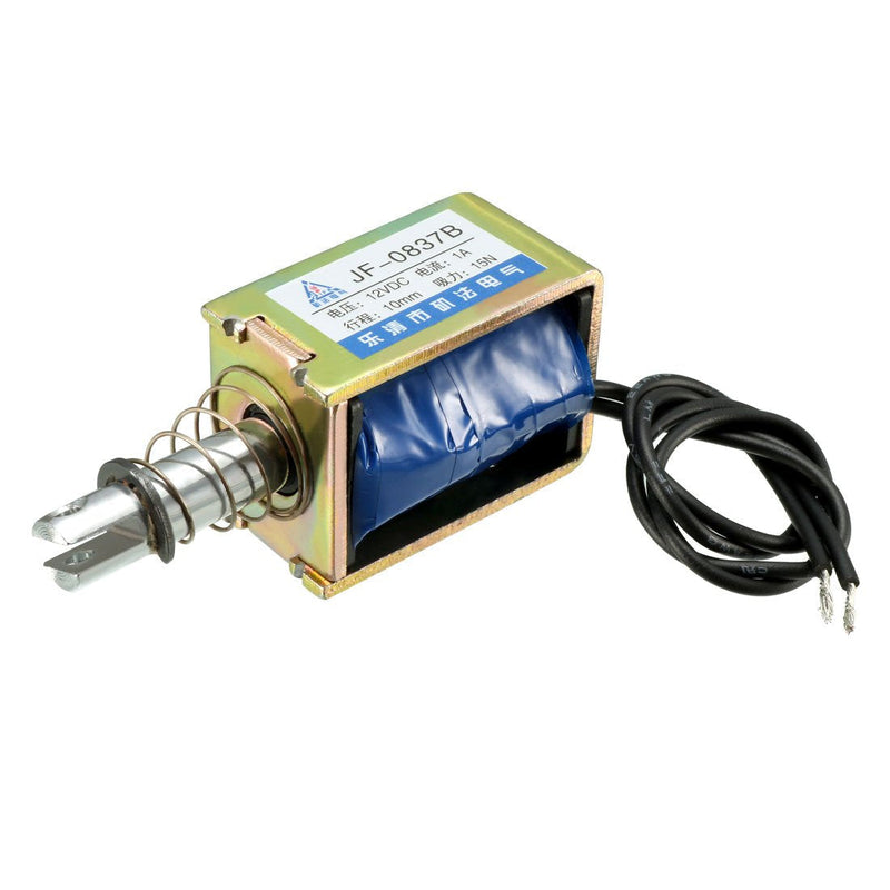 [Australia - AusPower] - uxcell 12VDC 15N 10mm Stroke Pull Push Solenoid Electromagnet Open Frame Type Linear Motion JF-0837B 1pcs 