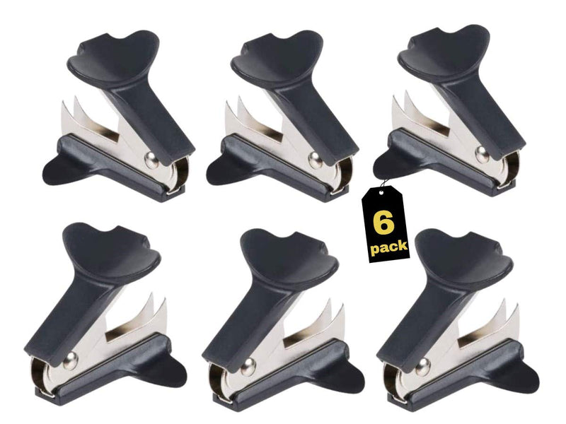 [Australia - AusPower] - 1InTheOffice Staple Remover, Claw Staple Remover, Staple Remover Tool, Black,"6 Pack" 
