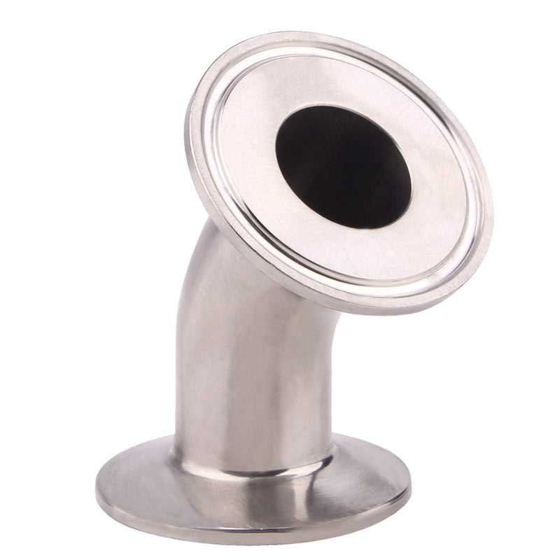 [Australia - AusPower] - DERNORD 45 Degree Elbow | 1 Inch Tube OD Stainless Steel 304 Pipe Fitting Fits Tri Clamp 1.5 inch 1" Pipe OD 