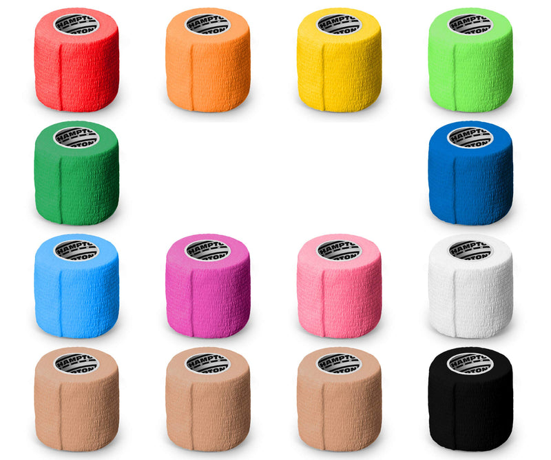 [Australia - AusPower] - (14-Pack) 2” x 15 FT | Self Adhesive Non Woven Bandage Wrap – Breathable Self Adherent Wrap for Pets - Athletic Elastic Cohesive Bandage for Sports Injury: Ankle, Knee & Wrist Sprains (Rainbow) 