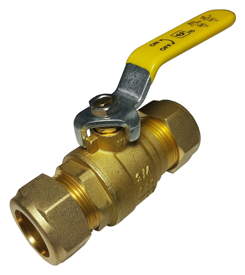 [Australia - AusPower] - 1 Piece XFITTING 3/4" Compression Ball Valve, Full Port, Lead Free Brass, 600 WOG (Water, Oil, Gas), 1 Pack 