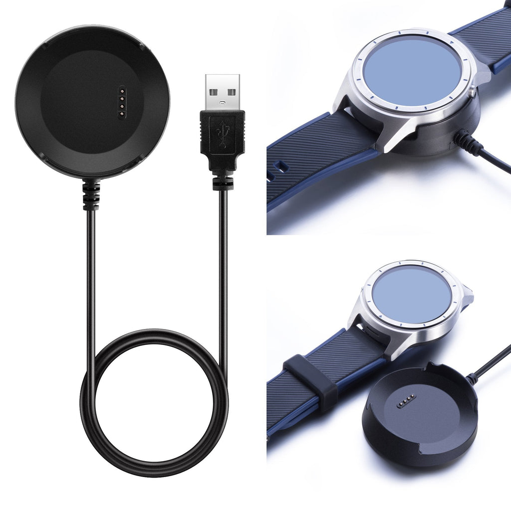 [Australia - AusPower] - FitTurn Charger Compatible with ZTE Quartz Charger Replacement 3.3ft USB Charger Charging Cable/Charging Base for ZTE Quartz Smartwatch(Black) 