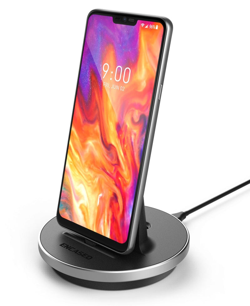 [Australia - AusPower] - Encased Type C Charger Stand Compatible with LG Smartphones, USB-C Quick Charging Desktop Dock w/ 5FT Power Cable (V60,V50 ThinQ, Velvet G7/G8/Stylo 5/6, ac Adapter Sold Separately) 