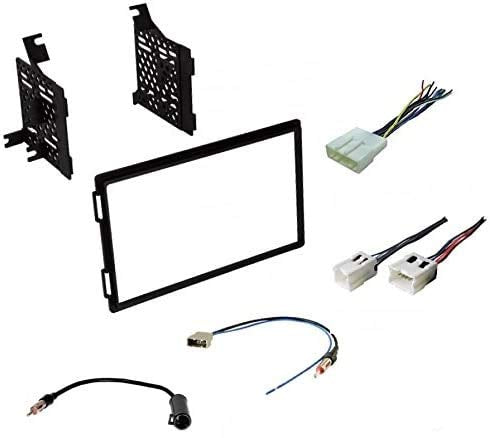 [Australia - AusPower] - Premium Car Stereo Install Dash Kit, Wire Harness, and Antenna Adapter to Install an Aftermarket Double Din Radio for Select Nissan Vehicles - See Compatible Vehicles Below 