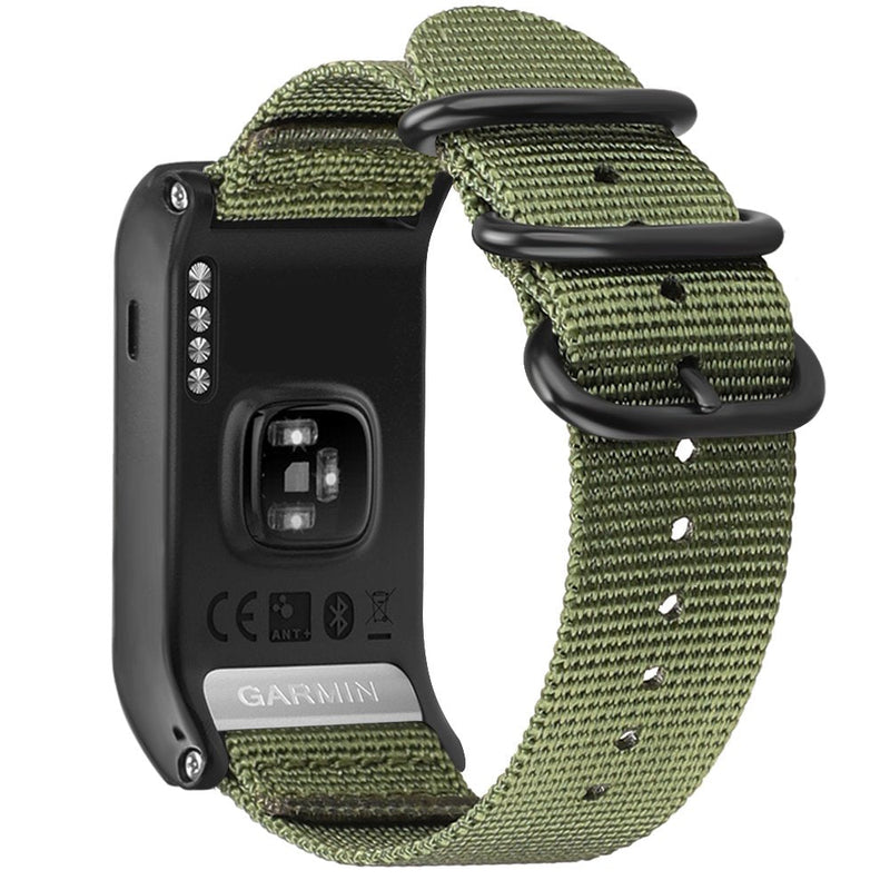 [Australia - AusPower] - Fintie Band Compatible with Garmin VIVOACTIVE HR, Soft Nylon Sport Straps Adjustable Replacement Watch Bands with Metal Buckle Wristband Compatible Garmin Vivoactive HR Sports GPS Smart Watch, Olive 