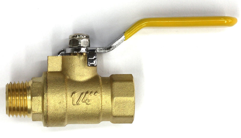 [Australia - AusPower] - Lead-Free Forged Brass In-Line Ball Shut Off Valve, Quarter Turn, 1/4" Male NPT (MNPT) X 1/4" Female NPT (FNPT), Qty: 1 1/4" NPT 